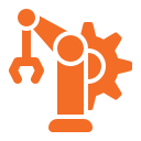 Manufacturing data recovery service icon for industrial operations